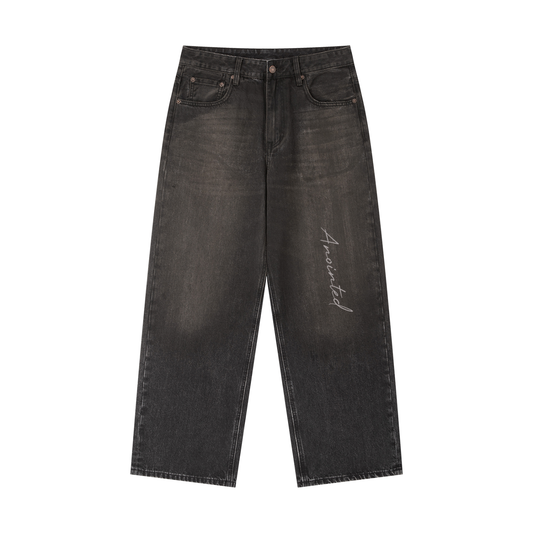 Vintage Wash Heavyweight Denim Jeans