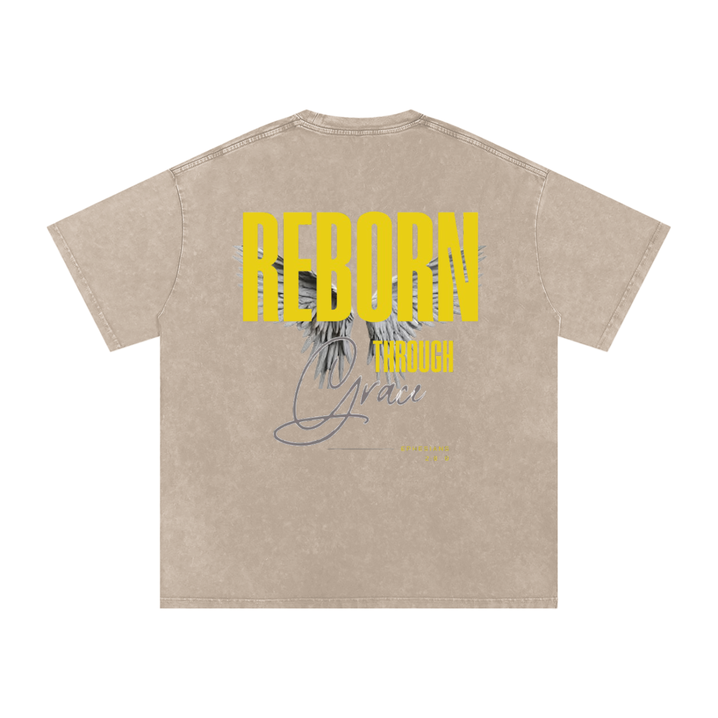 Reborn Snow Washed Oversized Cotton T-Shirt